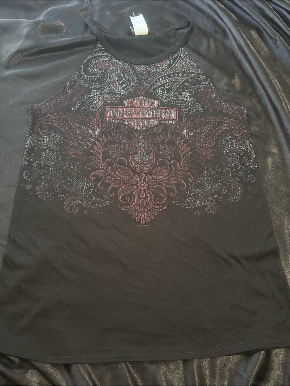 Harley-Davidson Women’s Black Paisley Tank Top Shirt